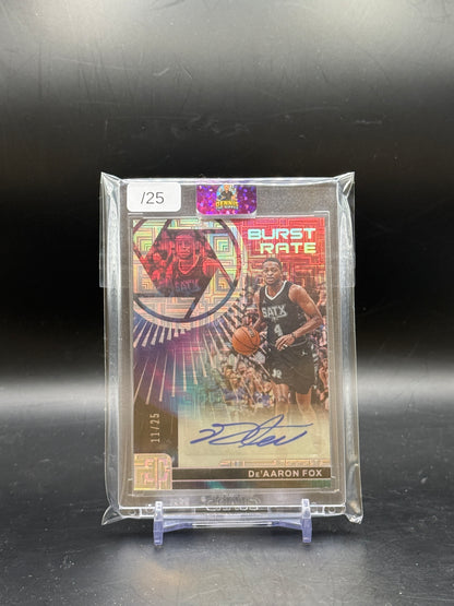 2024-25 Panini Photogenic NBA De'Aaron Fox San Antonio Spurs Burst Rate Auto 11/25