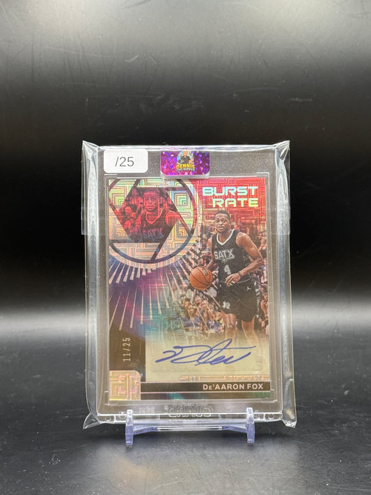 2024-25 Panini Photogenic NBA De'Aaron Fox San Antonio Spurs Burst Rate Auto 11/25