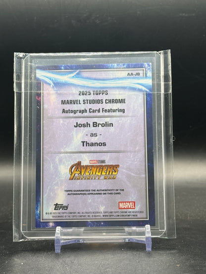 2025 Topps Marvel Studios Chrome Josh Brolin Thanos Refractor Auto