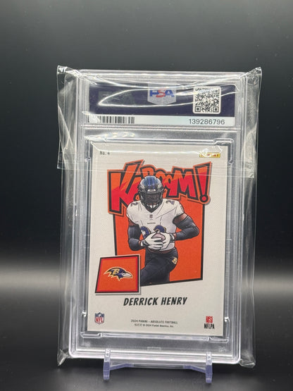 2024 Panini Absolute NFL Derrick Henry Baltimore Ravens Kaboom! PSA 8 139286796