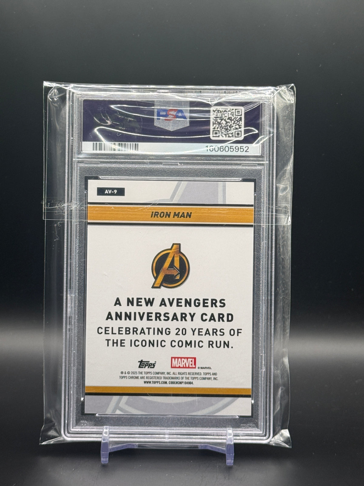 2025 Topps Chrome Marvel Iron Man Orange TNA 20th Anniversary 08/25 PSA 9 160605952