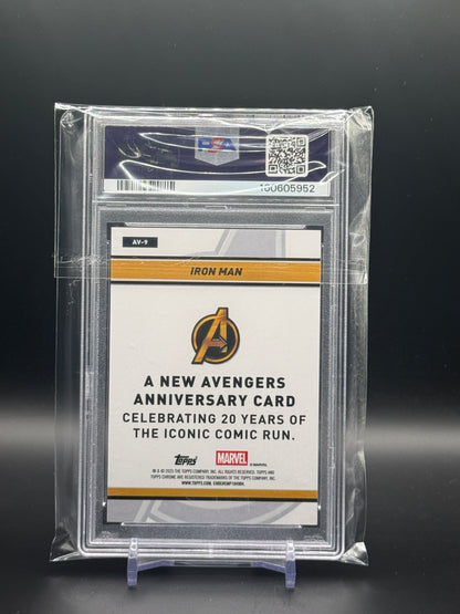2025 Topps Chrome Marvel Iron Man Orange TNA 20th Anniversary 08/25 PSA 9 160605952
