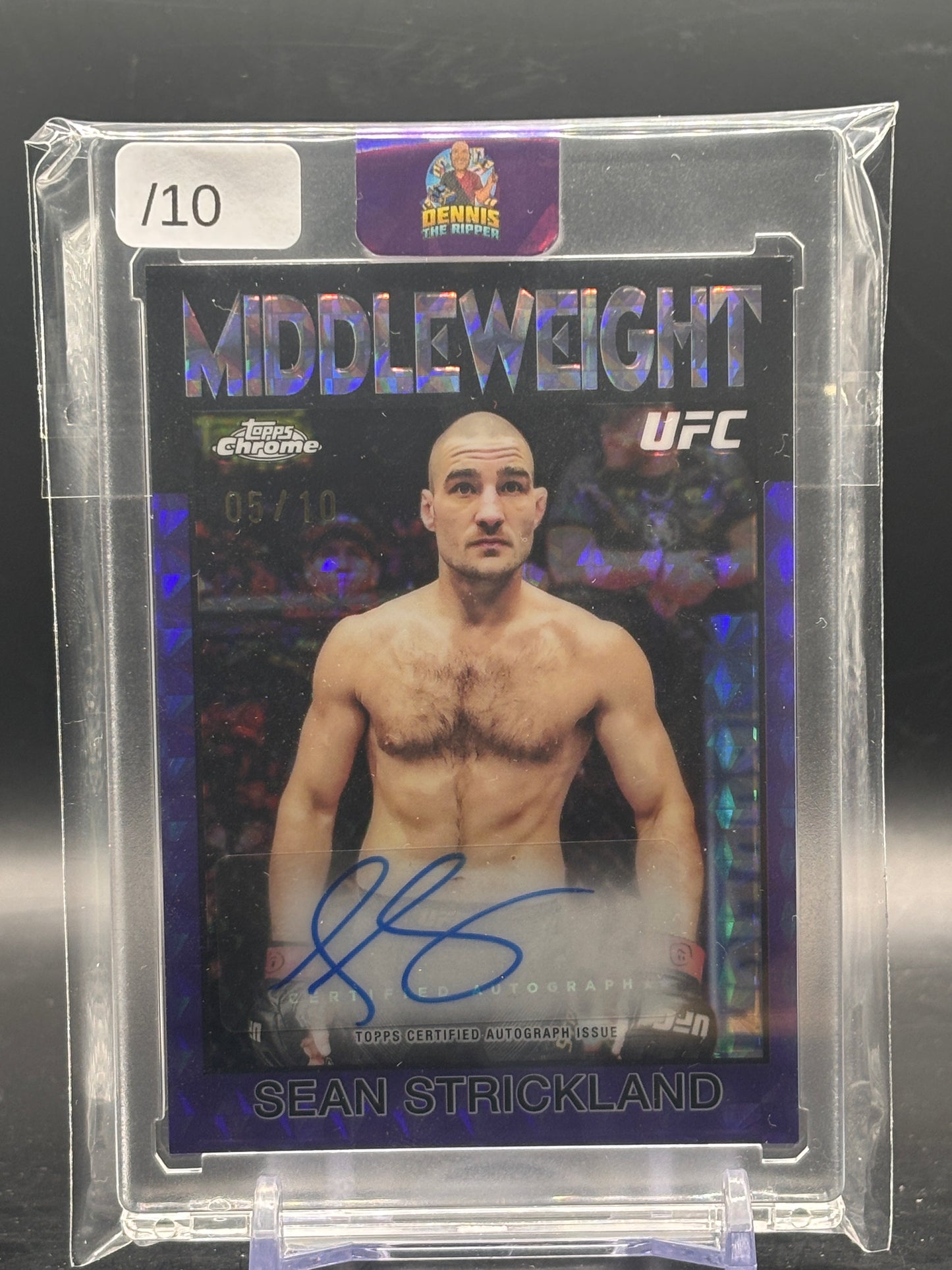 2026 Topps Chrome UFC Sean Strickland Black Geometric Auto 05/10