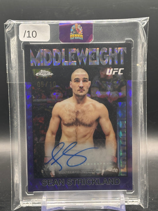 2026 Topps Chrome UFC Sean Strickland Black Geometric Auto 05/10