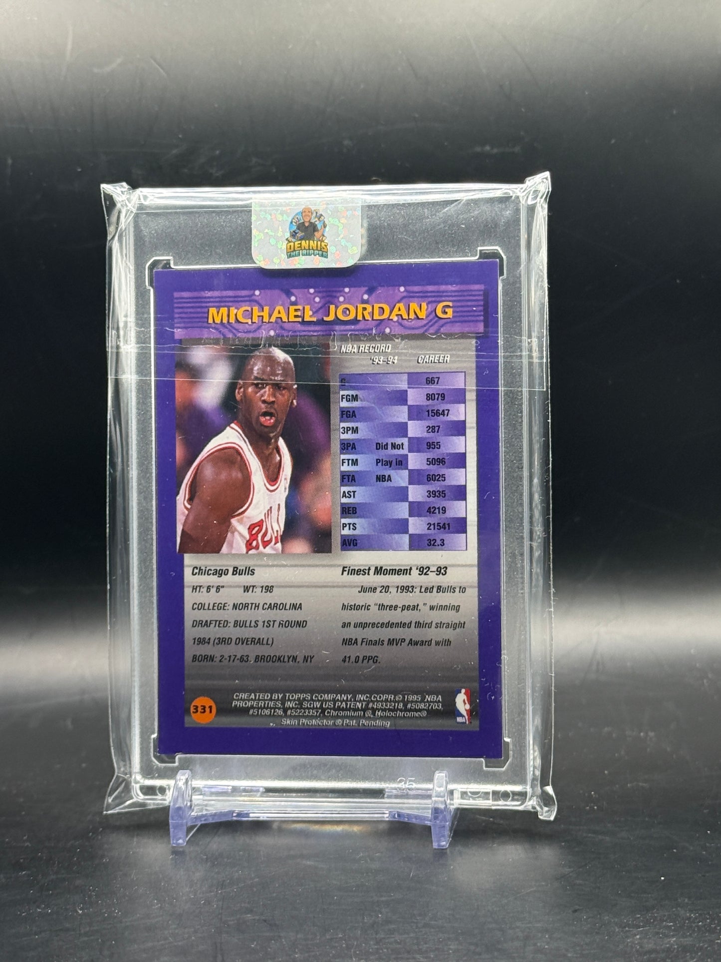 1994-95 Topps Finest NBA Michael Jordan Chicago Bulls #331