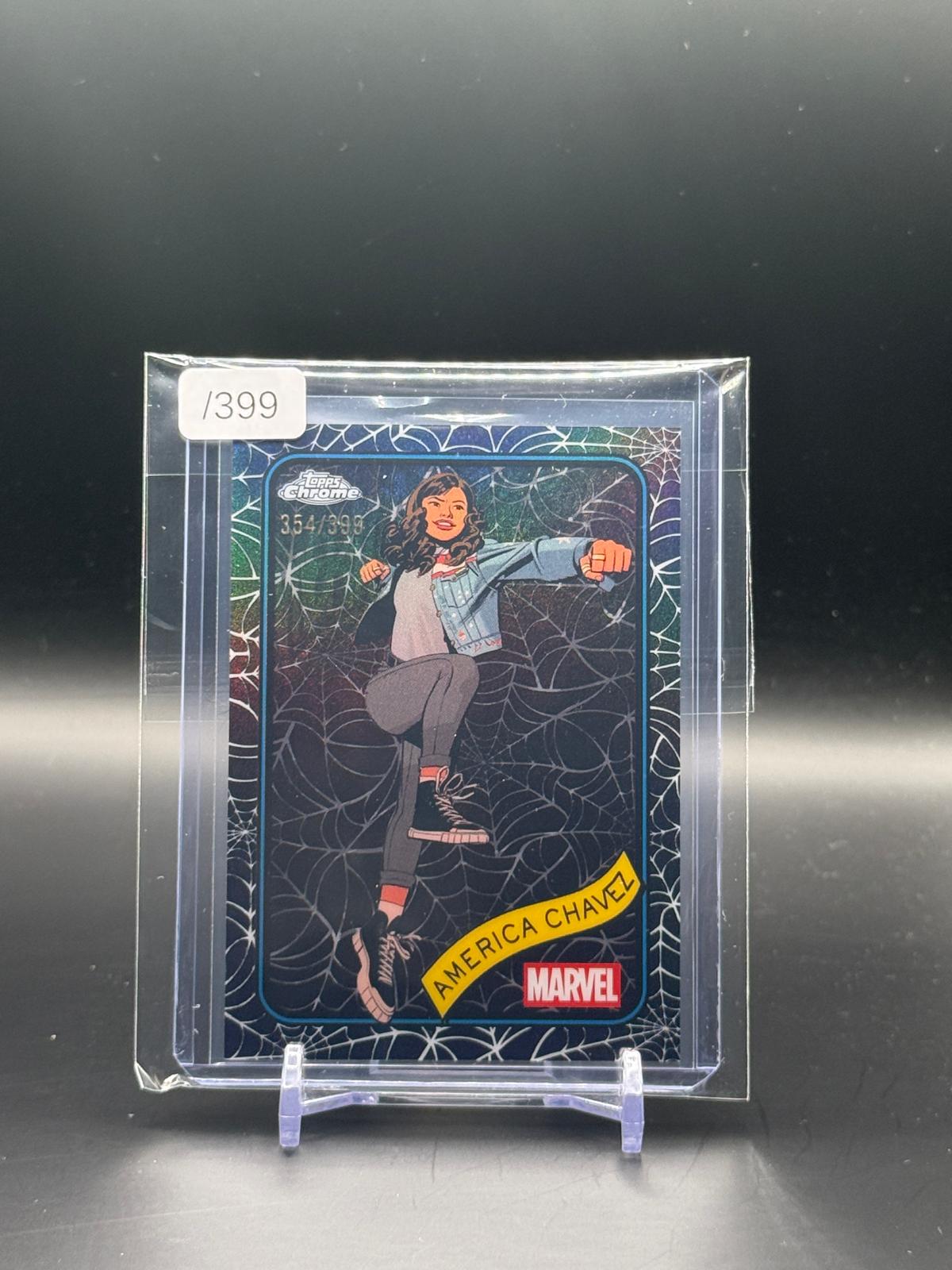 2025 Topps Chrome Marvel Comics America Chavez Spider Web 354/399