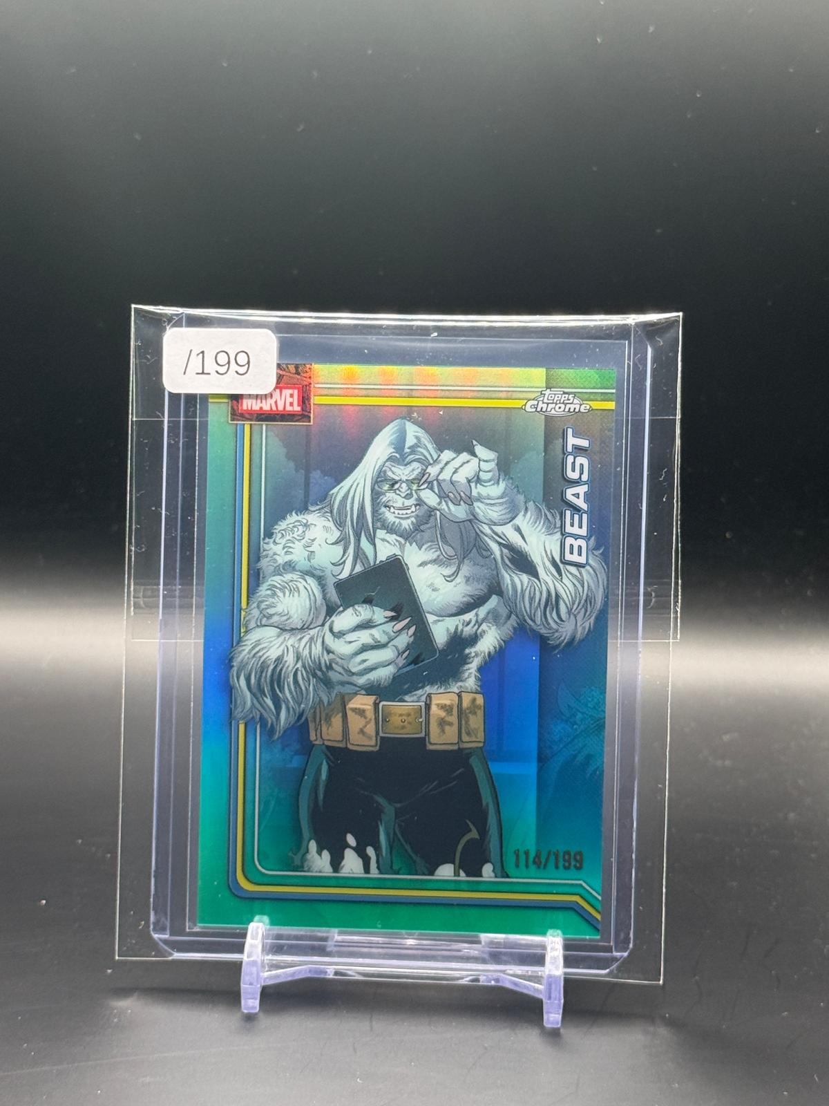 2026 Topps Chrome Marvel Comics Beast Aqua 114/199