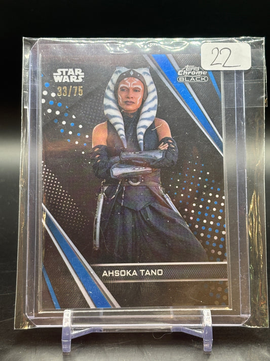 2025 Topps Chrome Black Ahsoka Tano Blue 33/75