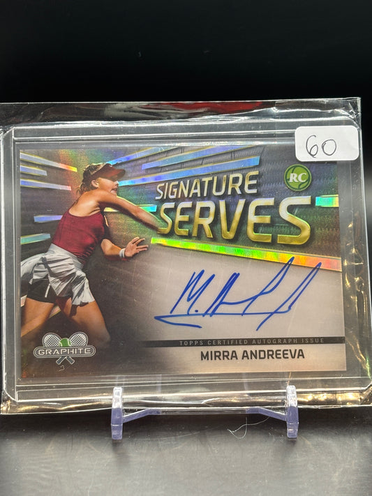 2024 Topps Graphite Mirra Andreeva Signature Serves Auto RC