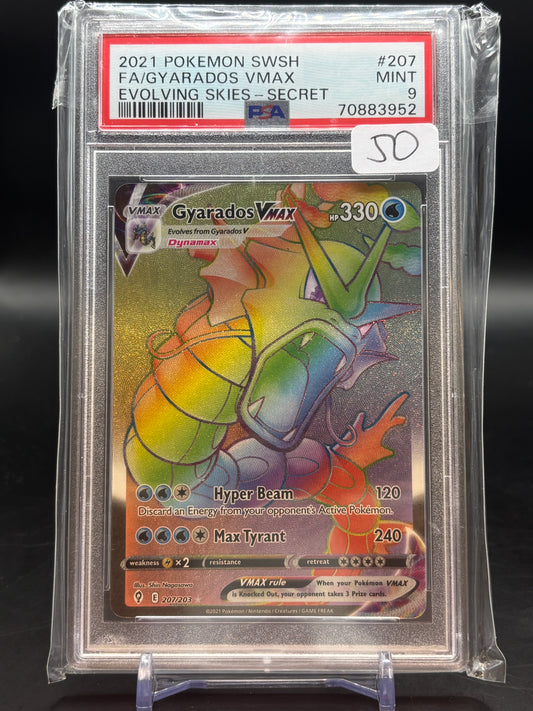 Pokemon Evolving Skies Gyarados VMax Secret PSA 9 70883952