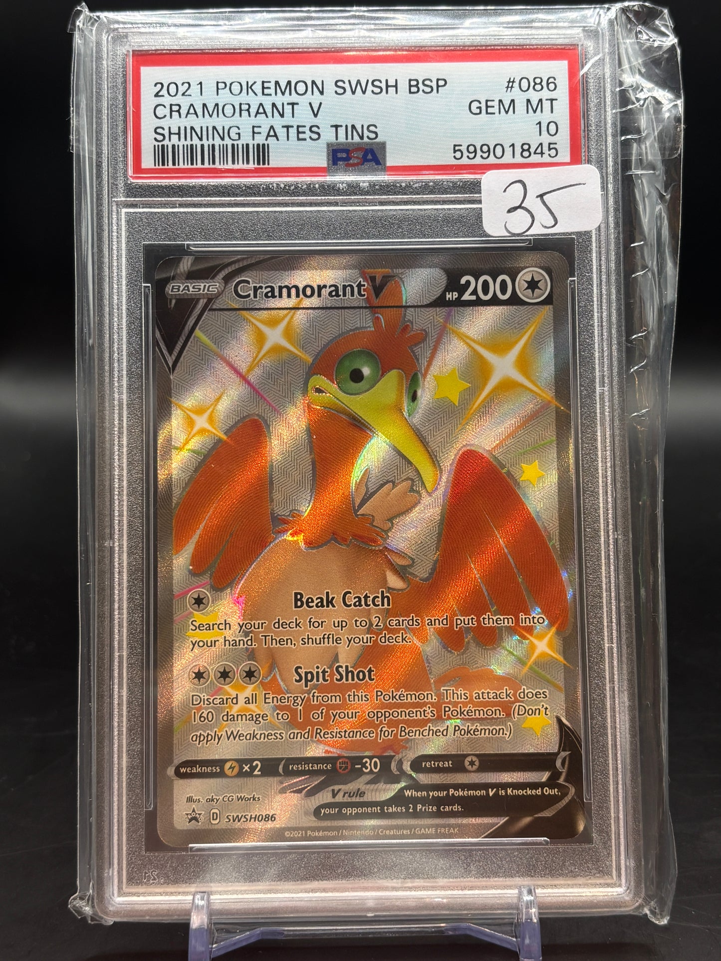 Pokemon Promo Shining Fates Cramorant V SWSH086 EN PSA 10 59901845