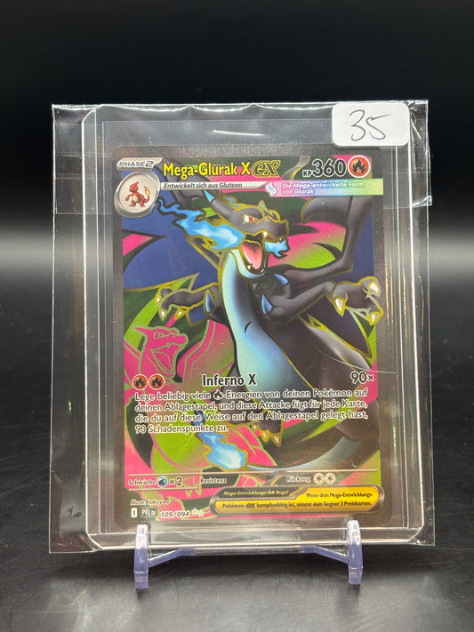Pokemon Fatale Flammen Mega-Glurak ex Full Art 109/094 NM