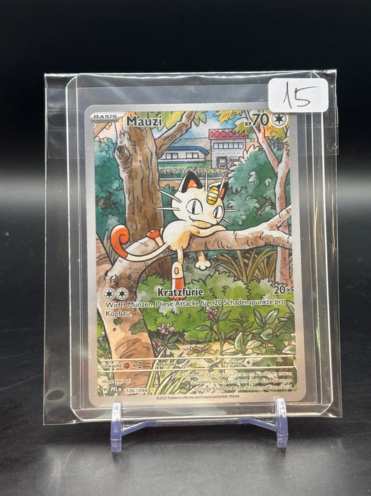 Pokemon Fatale Flammen Mauzi Illustration Rare 106/094 NM