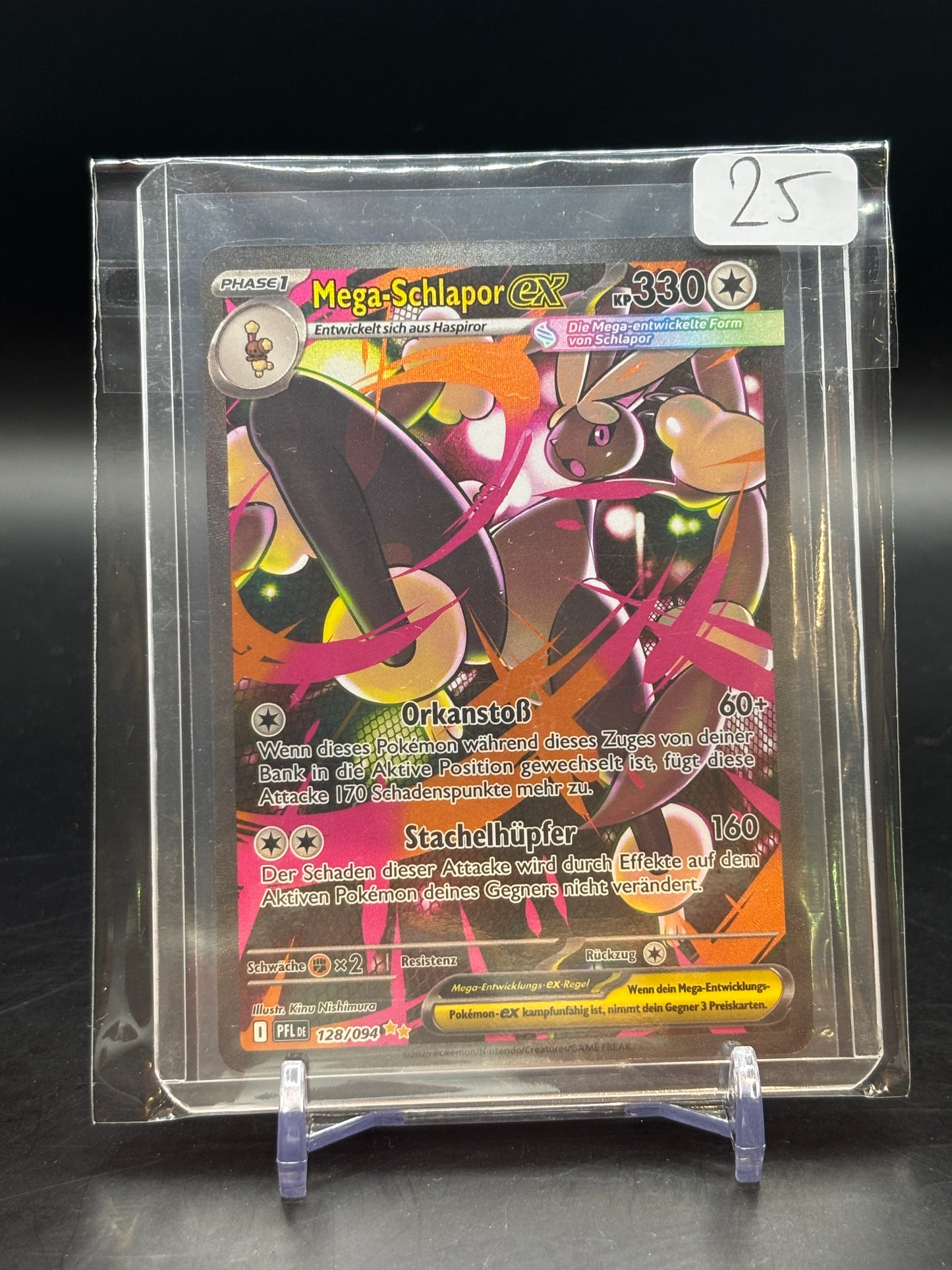 Pokemon Fatale Flammen Mega-Schlapor ex Alt Art 128/094