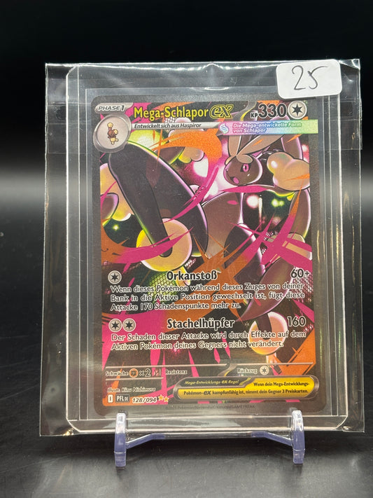 Pokemon Fatale Flammen Mega-Schlapor ex Alt Art 128/094 NM