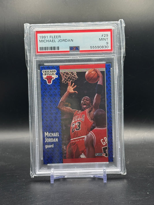 1991 Fleer Michael Jordan Chicago Bulls #29 PSA 9 55590830