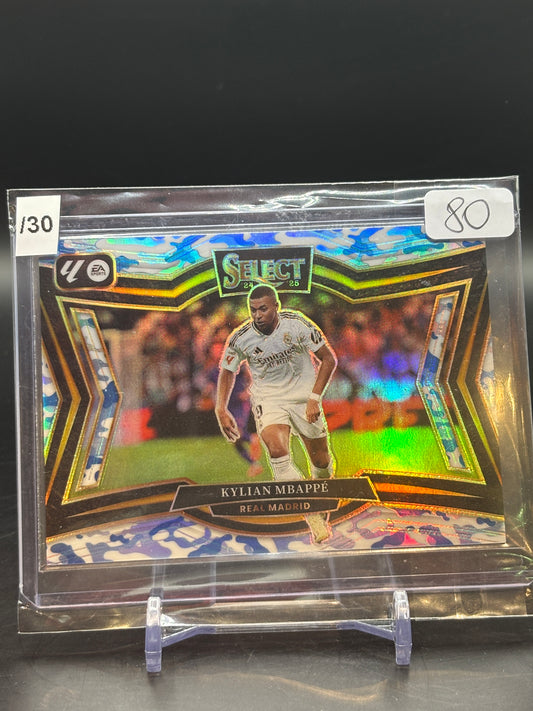 2024/25 Panini Select Kylian Mbappe Winter Camo Field Level 19/30