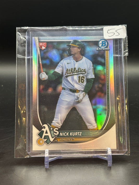 2025 Topps Bowman Chrome Nick Kurtz Red Rookie Variation