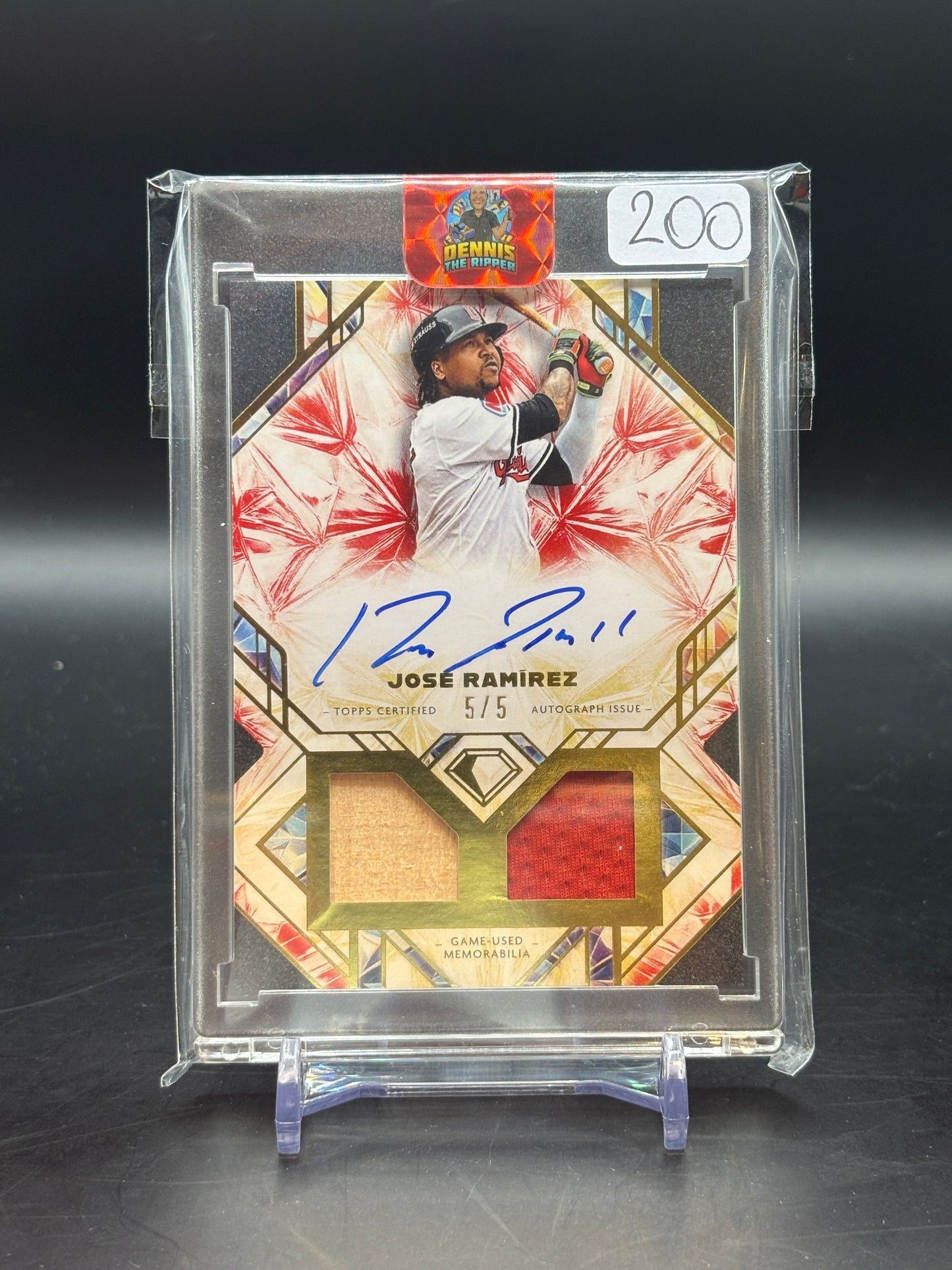 2025 Topps Diamond Icons Jose Ramirez Red Patch Auto 5/5