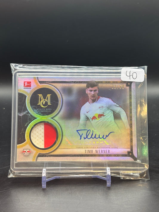2018/19 Topps Museum TImo Werner Gold Patch Auto 12/50