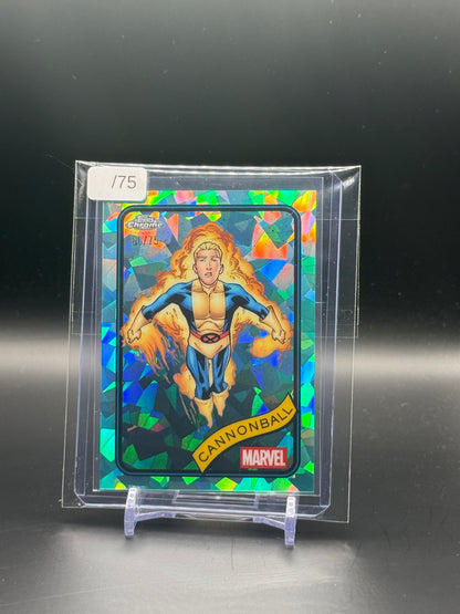 2025 Topps Chrome Marvel Comics Sapphire Cannonball Aqua 66/75