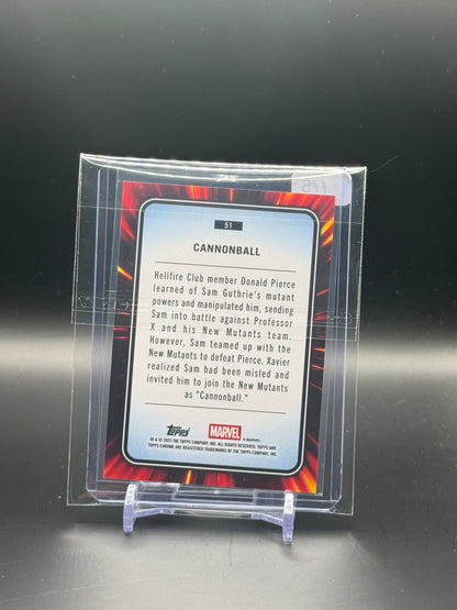2025 Topps Chrome Marvel Comics Sapphire Cannonball Aqua 66/75