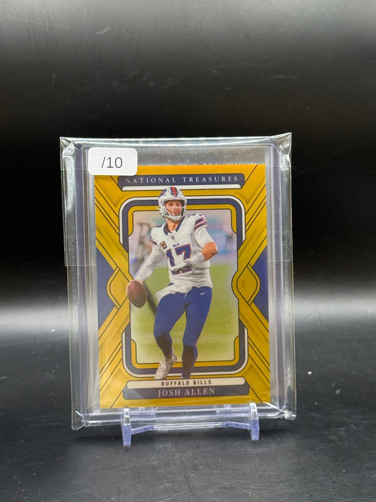 2024 Panini National Treasures NFL Josh Allen Buffalo Bills Gold 04/10