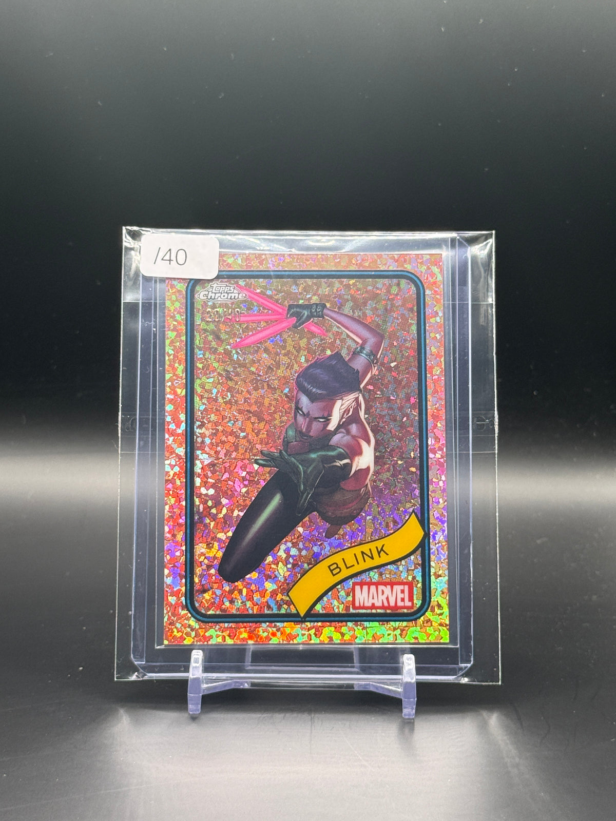 2025 Topps Chrome Marvel Comics Blink Rose Gold Mini Diamonds 20/40
