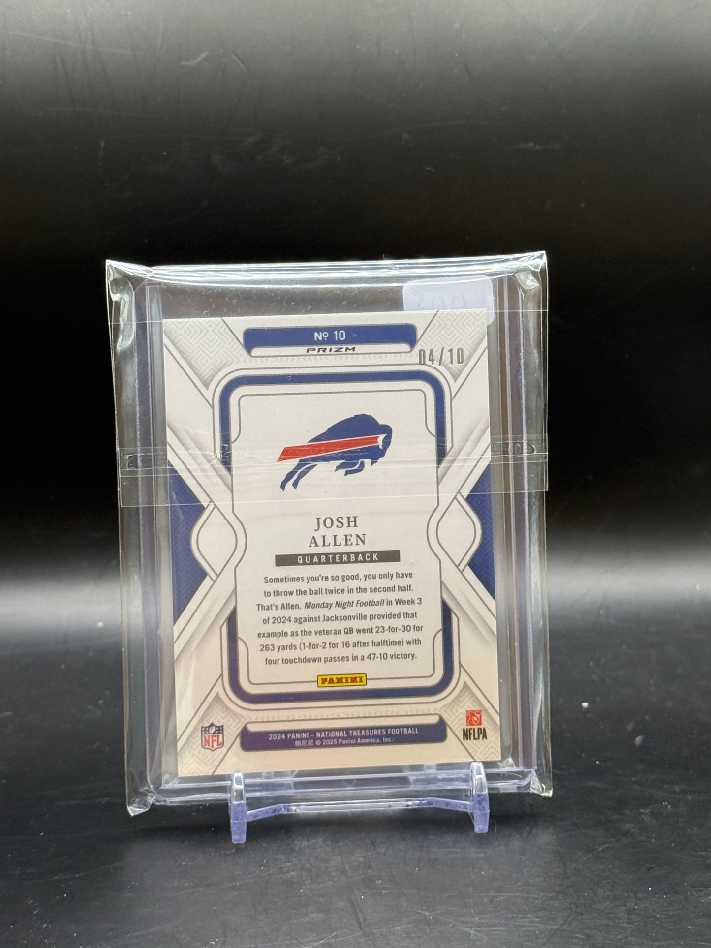 2024 Panini National Treasures NFL Josh Allen Buffalo Bills Gold 04/10