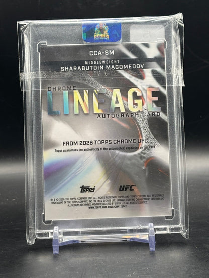 2026 Topps Chrome UFC Sharabutdin Magomedov Lineage Red Auto 4/5