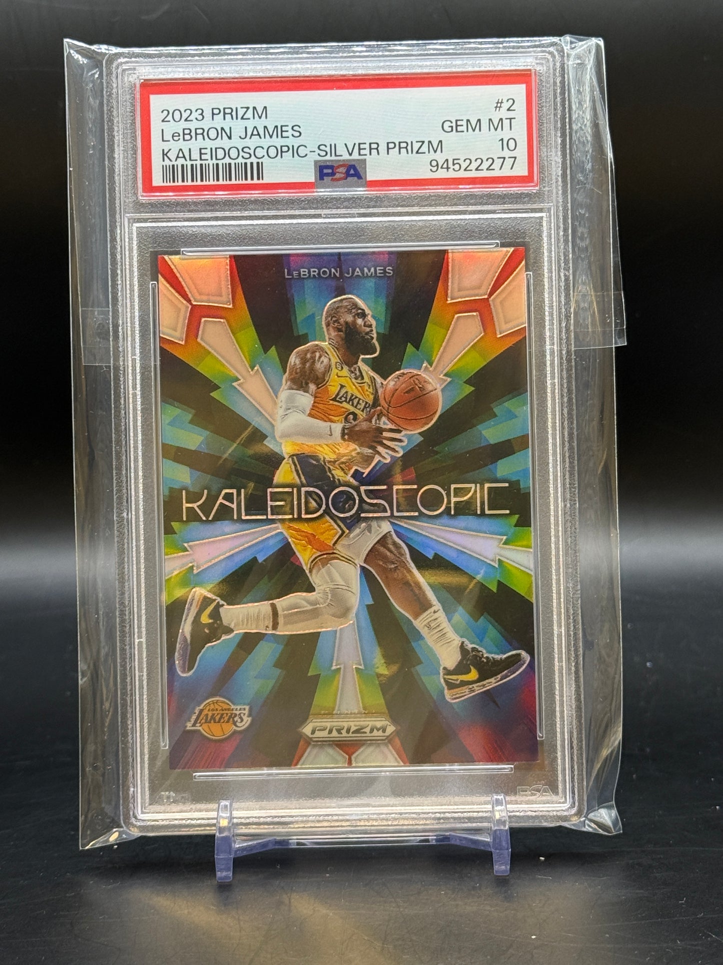 2023 Panini Prizm LeBron Hames Kaleidoscopic Silver Prizm PSA 10 / 94522277