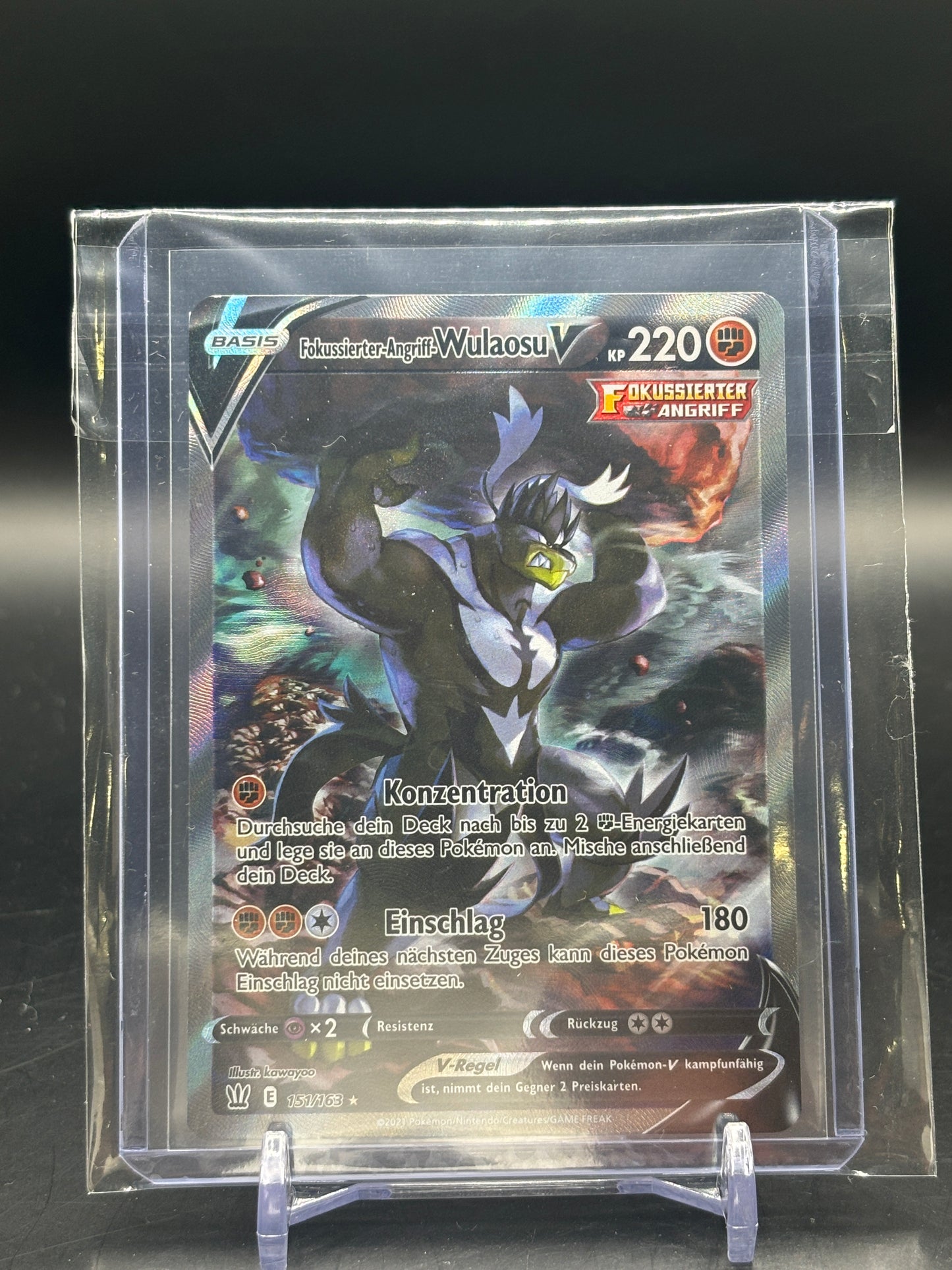 Pokemon Kampfstile Fokussierter-Angriff-Wulaosu V Alternate Art 151/163 NM