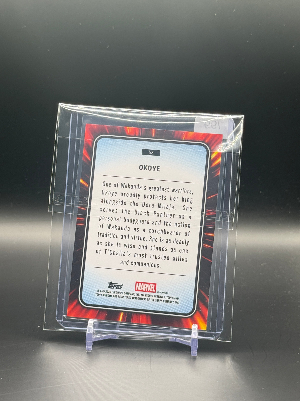 2025 Topps Chrome Marvel Comics Okoye Hulk Green Lazer 22/99