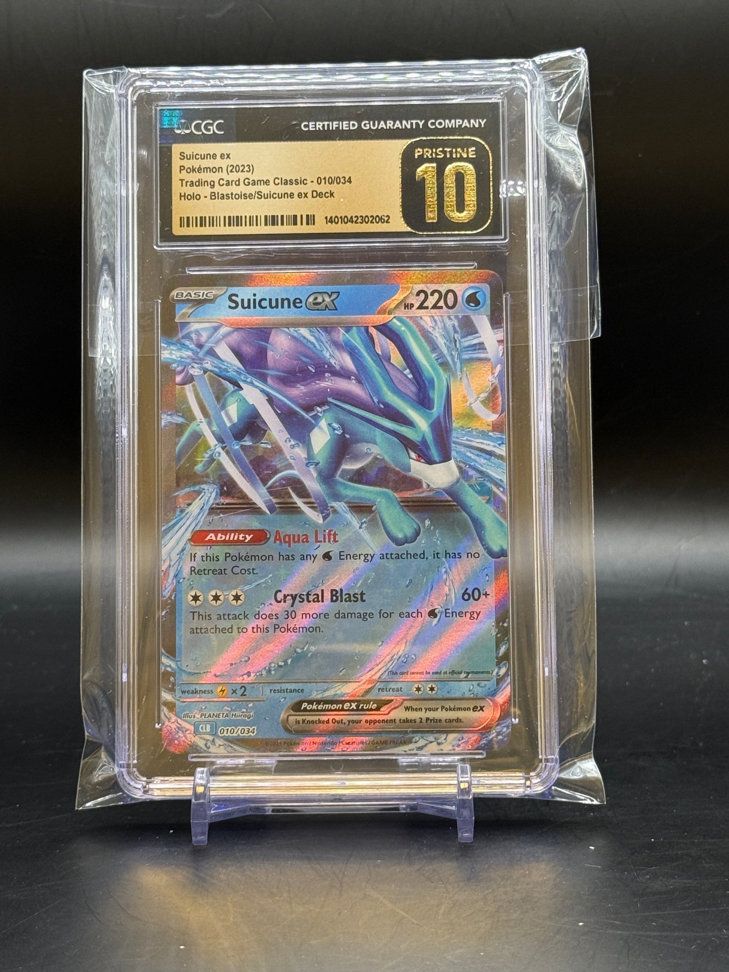 2023 Pokemon Suicune ex Holo Blastoise & Suicune ex Deck 010/034 CGC 10 / 1401042302062