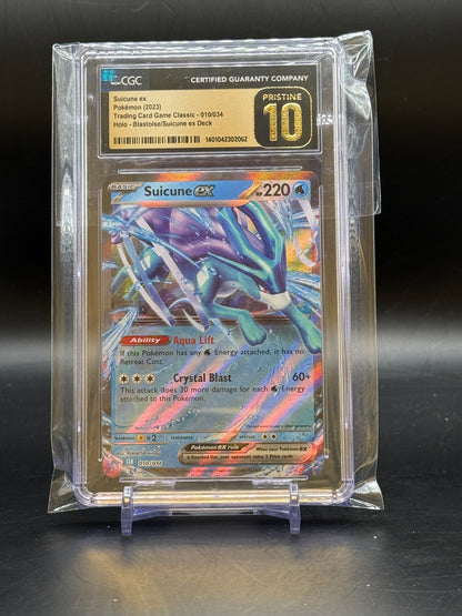 2023 Pokemon Suicune ex Holo Blastoise & Suicune ex Deck 010/034 CGC 10 / 1401042302062