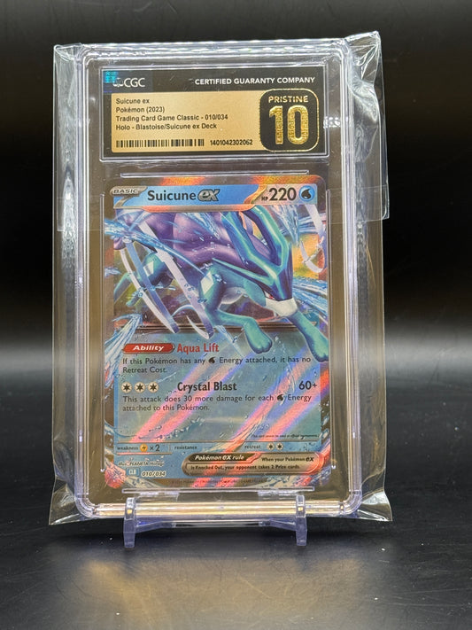 2023 Pokemon Suicune ex Holo Blastoise & Suicune ex Deck 010/034 CGC 10 / 1401042302062