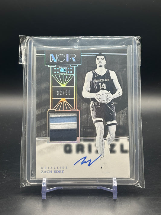 2024/25 Panini Noir Zach Edey Patch Auto 32/99 RC