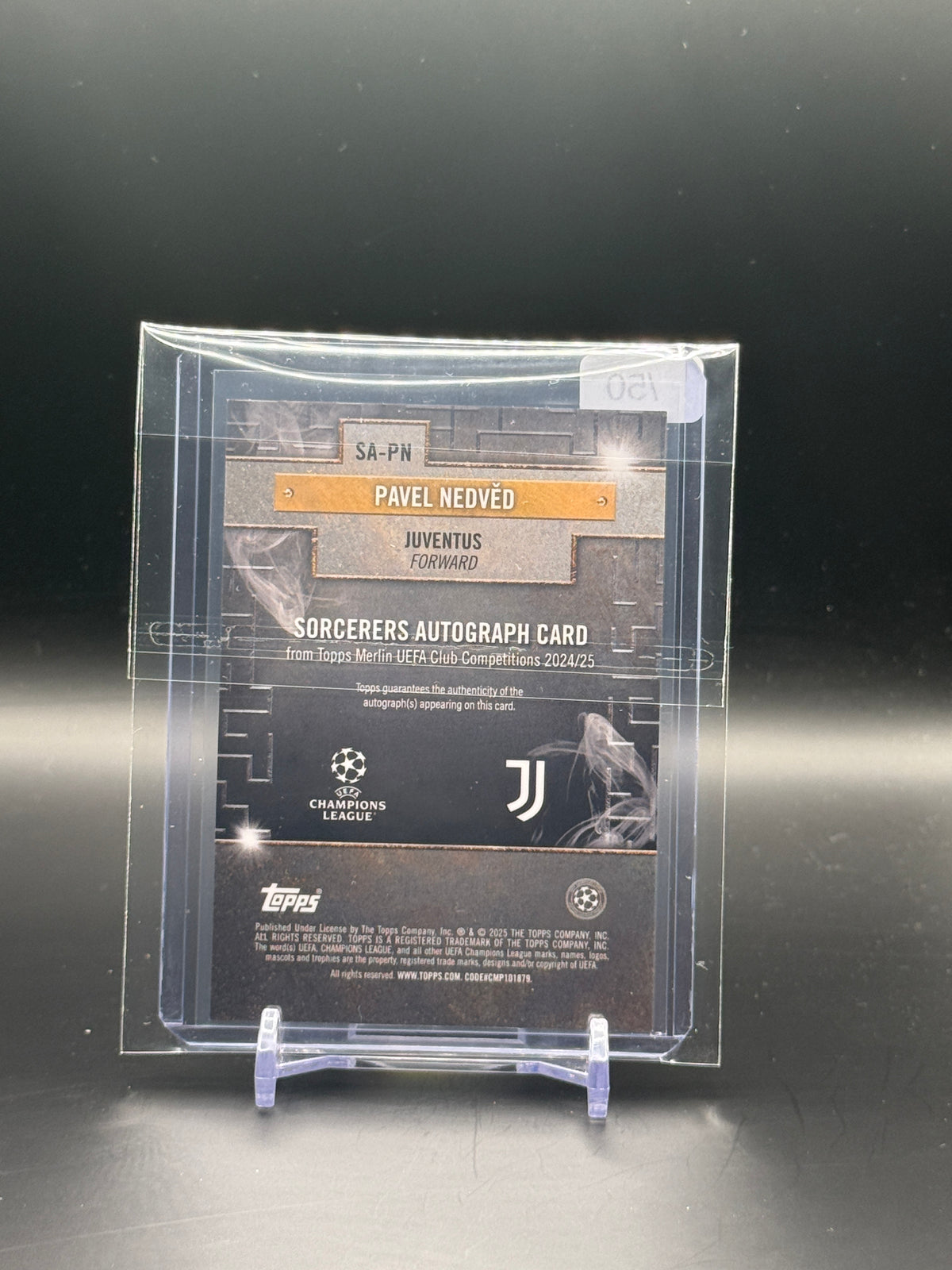 2024-25 Topps Merlin UCC Pavel Nedved Juventus Turin Gold Auto 48/50