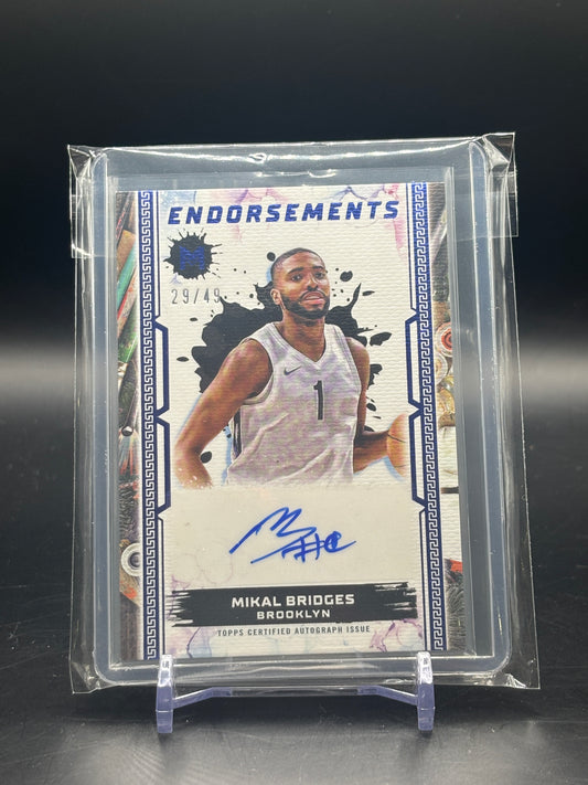 2024 Topps Motif Mikal Bridges Blue Auto 29/49