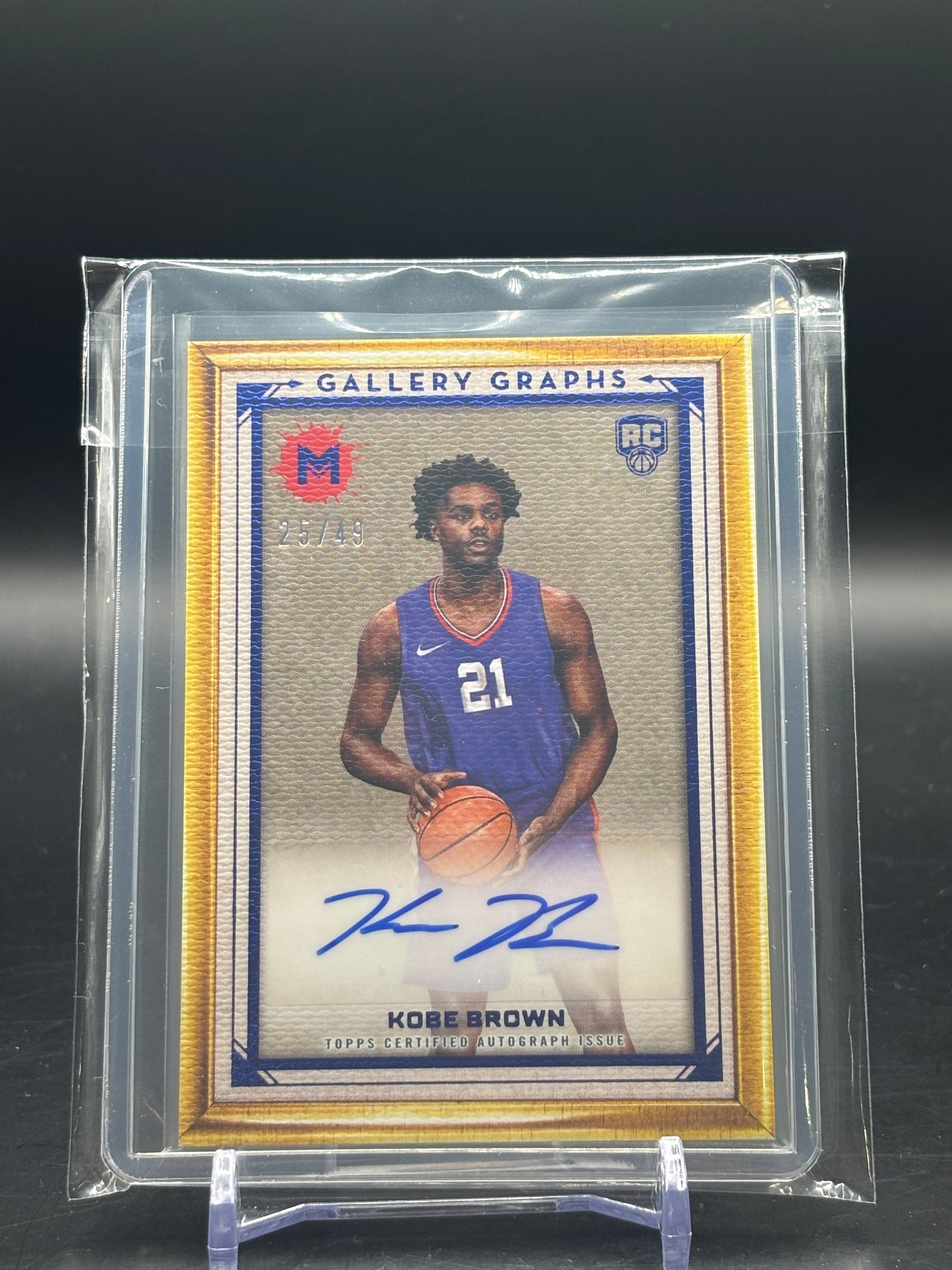 2024 Topps Motif Kobe Brown Blue Auto 25/49 RC