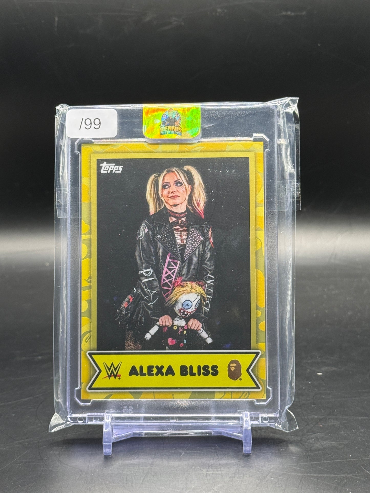2025 Topps WWE Babe Alexa Bliss Yellow Camo 48/99