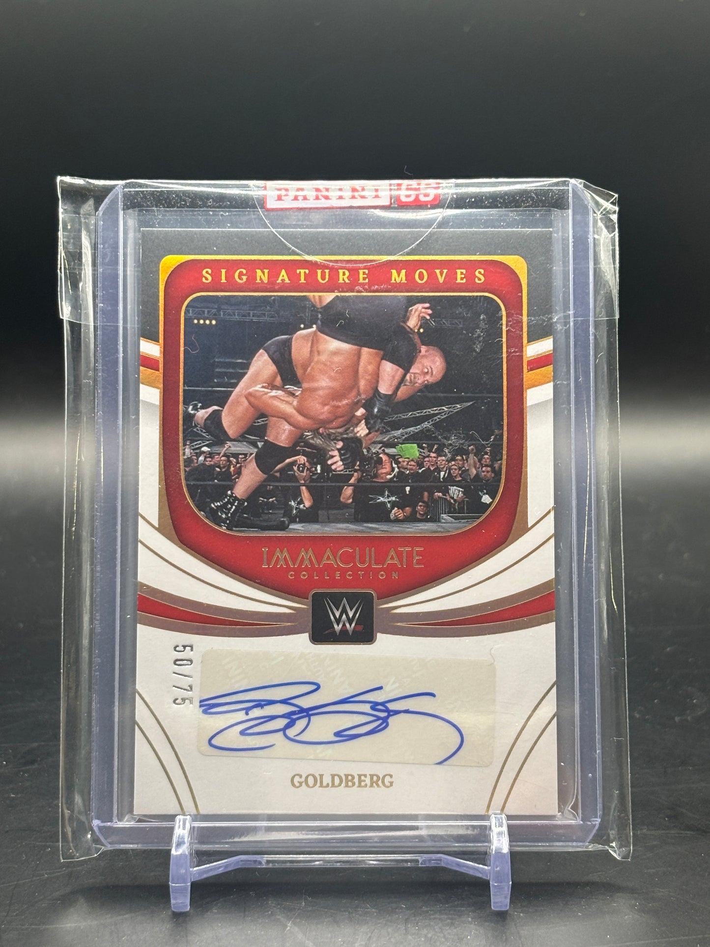 2022 Panini Immaculate Goldberg Signature Moves Auto 50/75