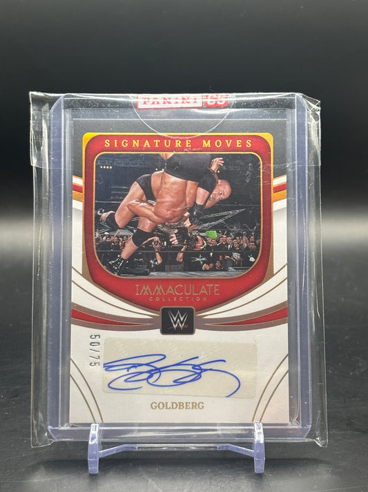 2022 Panini Immaculate Goldberg Signature Moves Auto 50/75
