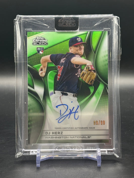 2025 Topps Chrome Black DJ Herz Green Auto 99/99 RC