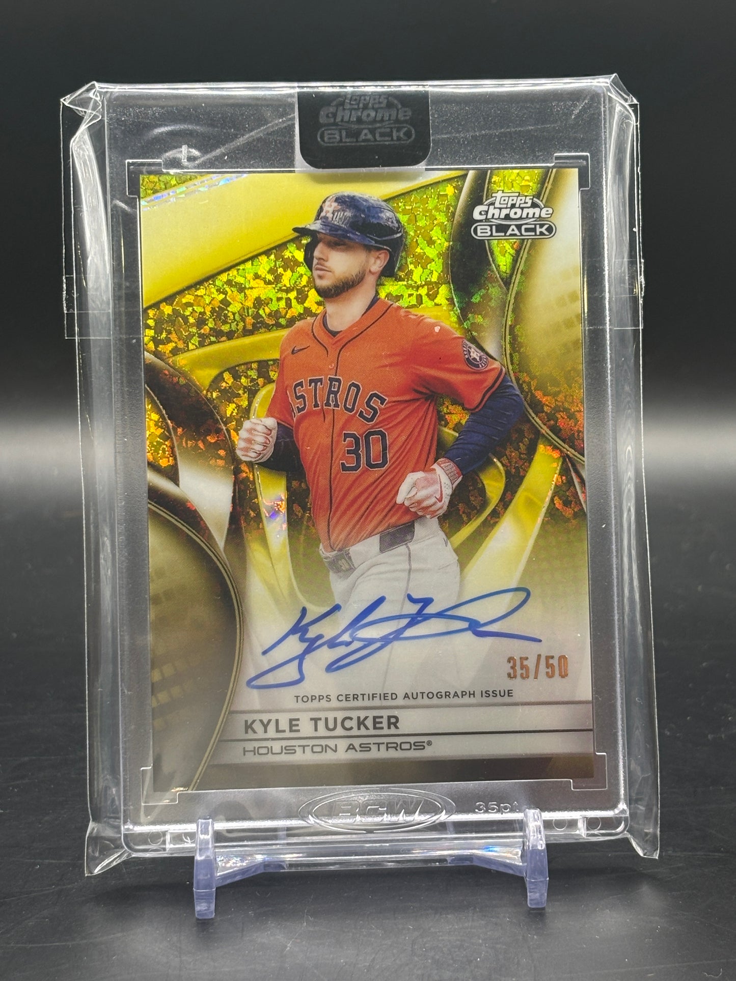 2025 Topps Chrome Black Kyle Tucker Gold Diamond Auto 35/50