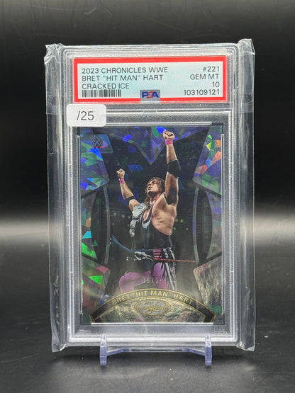 2023 Panini Chronicles Certified WWE Bret "Hit Man" Hart 06/25 PSA 10 / 103109121