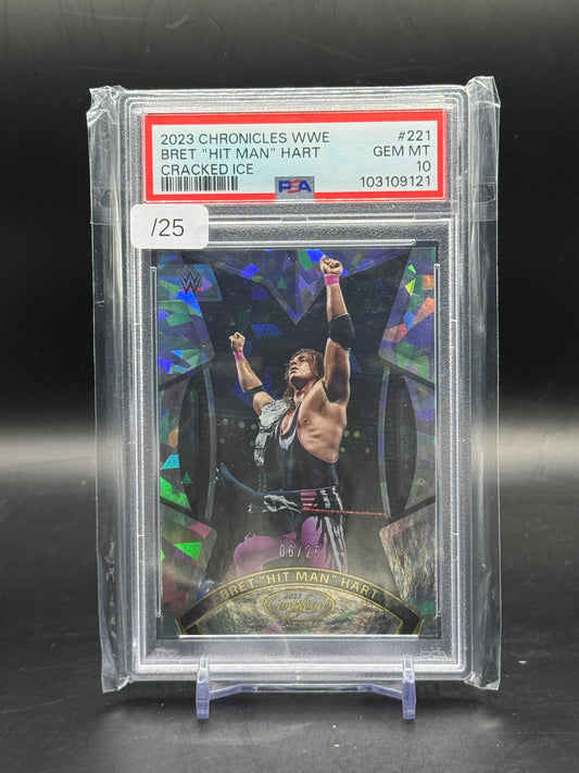 2023 Panini Chronicles Certified WWE Bret "Hit Man" Hart 06/25 PSA 10 / 103109121