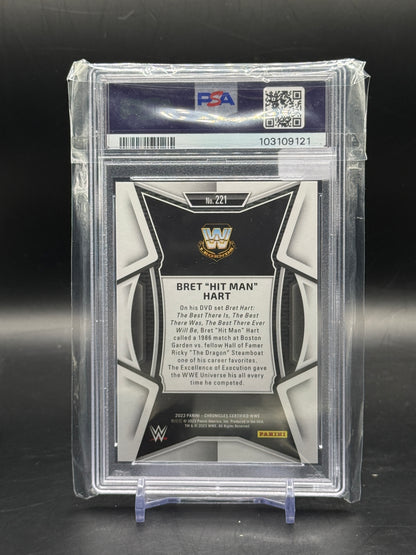 2023 Panini Chronicles Certified WWE Bret "Hit Man" Hart 06/25 PSA 10 / 103109121