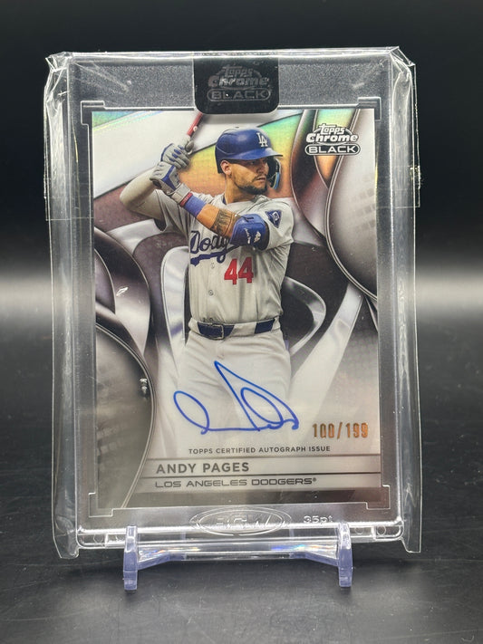 2025 Topps Chrome Black Andy Pages Refractor Auto 100/199