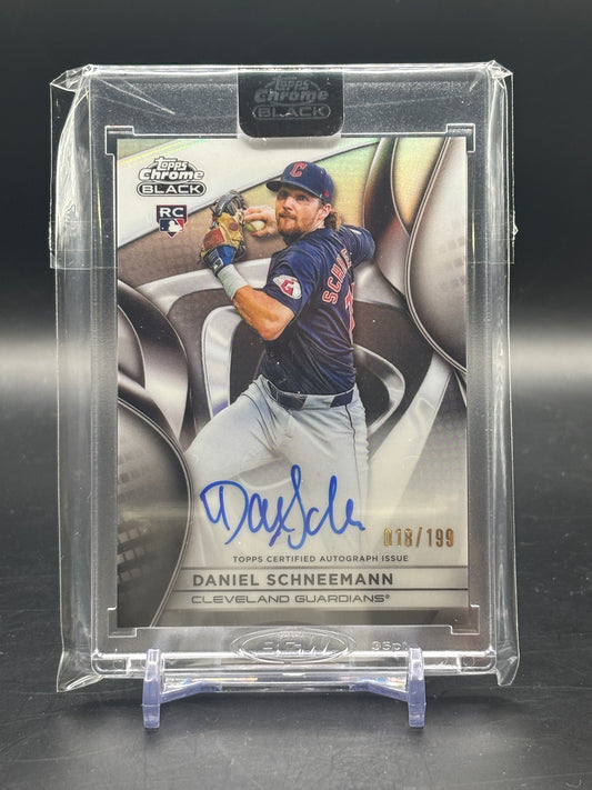 2025 Topps Chrome Black Daniel Schneemann Refractor Auto 018/199 RC